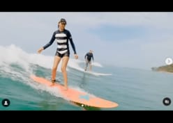 SHIHO、美脚全開の“サーフィン動画”公開「波のパワー、伝わるかな？」